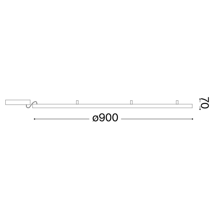 Ideal Lux - LED Stropní svítidlo ORACLE SLIM LED/55W/230V 3000K pr. 90 cm bílá