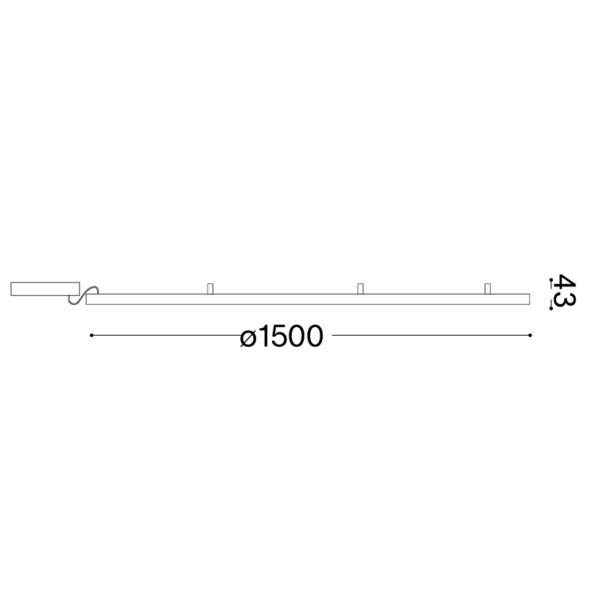 Ideal Lux - LED Stropní svítidlo ORACLE SLIM LED/81W/230V 3000K CRI 90 pr. 150 cm zlatá