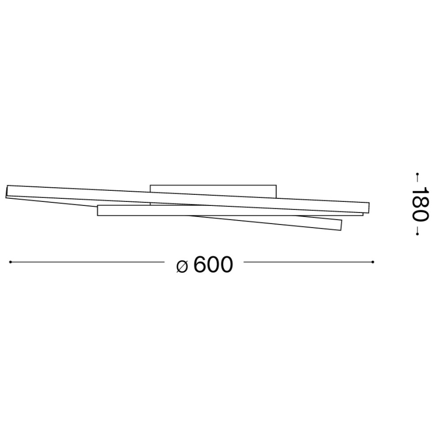 Ideal Lux - LED Stropní svítidlo OZ LED/47W/230V pr. 60 cm CRI 90 bílá