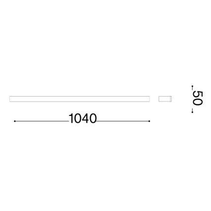 Ideal Lux - LED Venkovní nástěnné svítidlo LINEA LED/20W/230V CRI 90 104 cm IP54 bílá