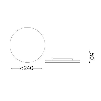 Ideal Lux - LED Venkovní nástěnné svítidlo PUNTO LED/12W/230V CRI 90 pr. 24 cm IP54 hnědá