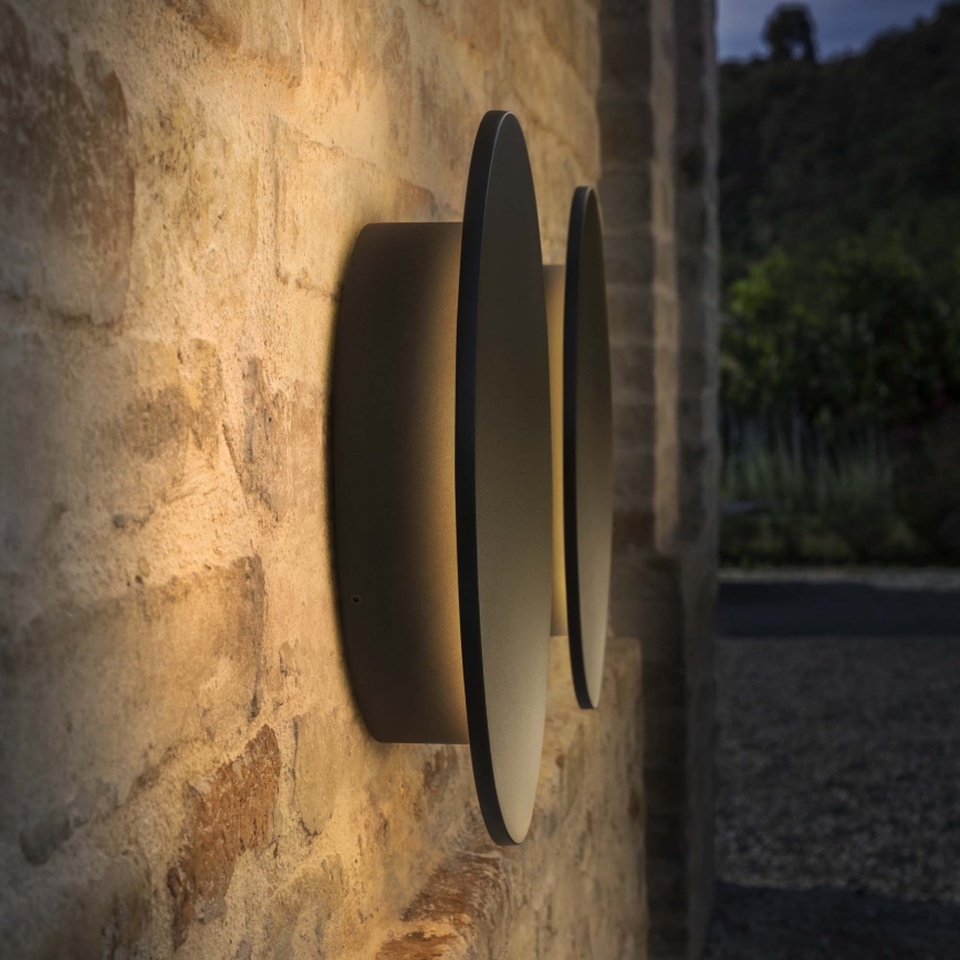 Ideal Lux - LED Venkovní nástěnné svítidlo PUNTO LED/16W/230V CRI 90 pr. 30 cm IP54 černá
