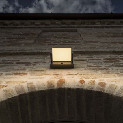 Ideal Lux - LED Venkovní nástěnné svítidlo se senzorem SWIPE LED/21W/230V CRI 90 IP54 hnědá