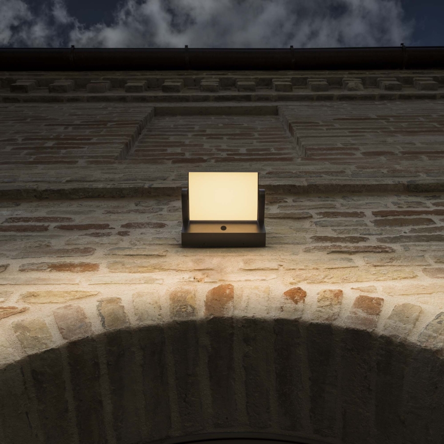 Ideal Lux - LED Venkovní nástěnné svítidlo se senzorem SWIPE LED/21W/230V CRI 90 IP54 hnědá