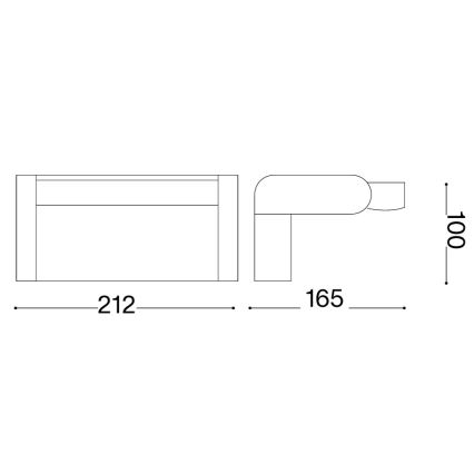 Ideal Lux - LED Venkovní nástěnné svítidlo se senzorem SWIPE LED/21W/230V CRI 90 IP54 bílá