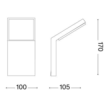 Ideal Lux - LED Venkovní nástěnné svítidlo STYLE LED/8,5W/230V 3000K CRI 90 IP54 černá