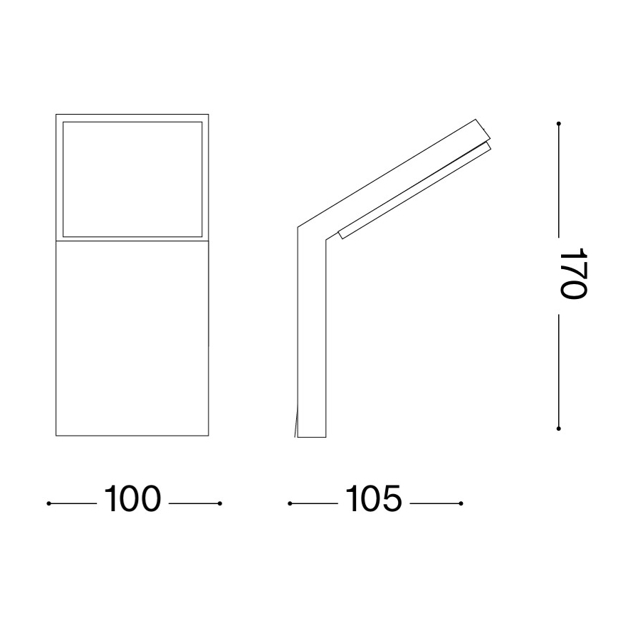 Ideal Lux - LED Venkovní nástěnné svítidlo STYLE LED/8,5W/230V 3000K CRI 90 IP54 černá