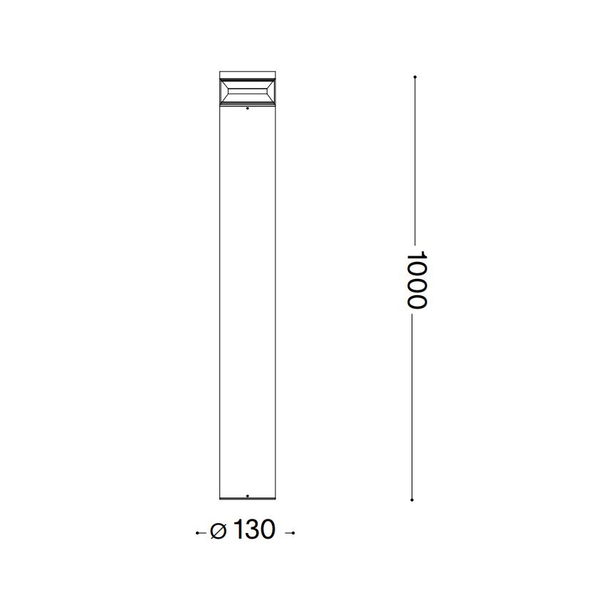 Ideal Lux - LED Venkovní lampa BOEING LED/14W/230V 100 cm CRI 90 IP65 černá