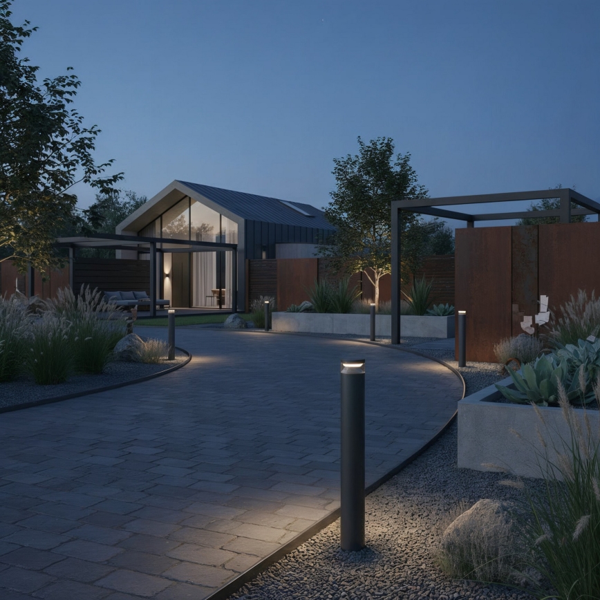 Ideal Lux - LED Venkovní lampa BOEING LED/14W/230V 100 cm CRI 90 IP65 černá