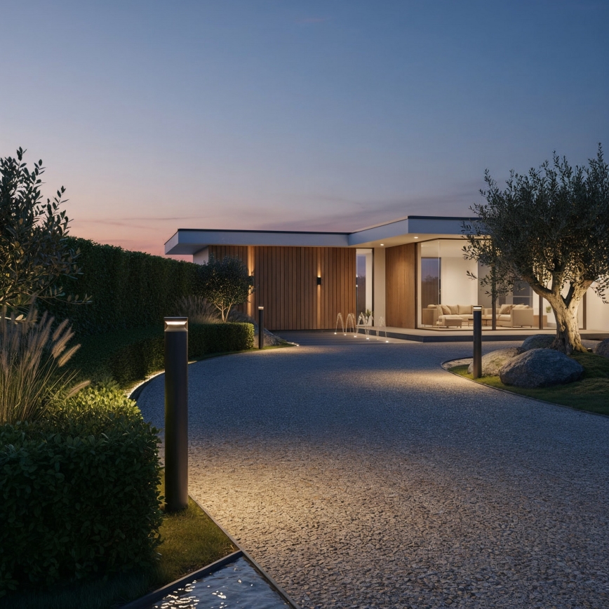 Ideal Lux - LED Venkovní lampa BOEING LED/14W/230V 100 cm CRI 90 IP65 černá