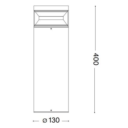 Ideal Lux - LED Venkovní lampa BOEING LED/14W/230V 40 cm CRI 90 IP65 antracit