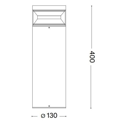 Ideal Lux - LED Venkovní lampa BOEING LED/14W/230V 40 cm CRI 90 IP65 černá