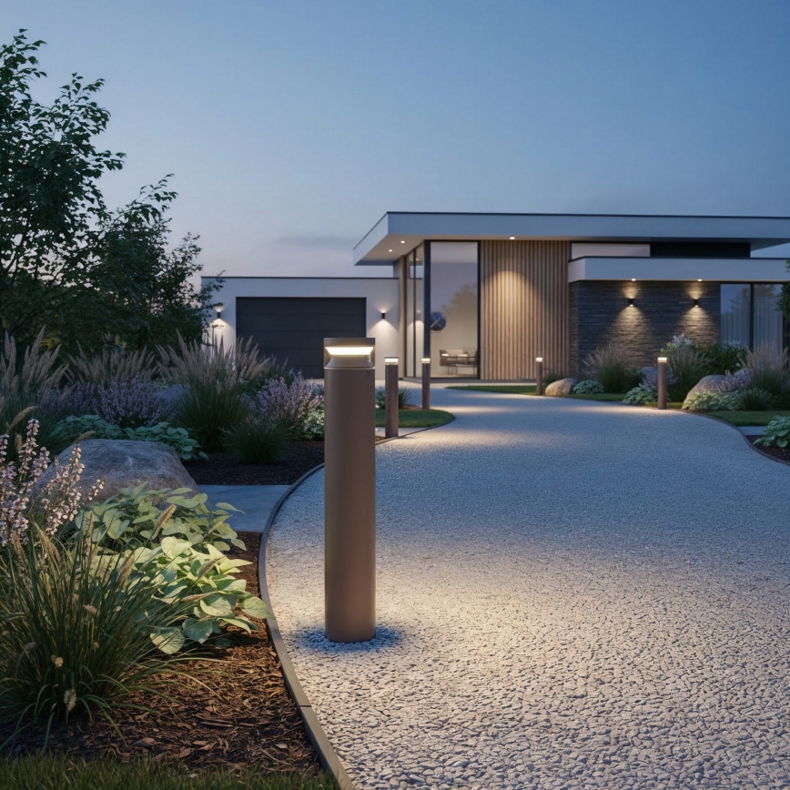 Ideal Lux - LED Venkovní lampa BOEING LED/14W/230V pr. 70 cm CRI 90 IP65 hnědá