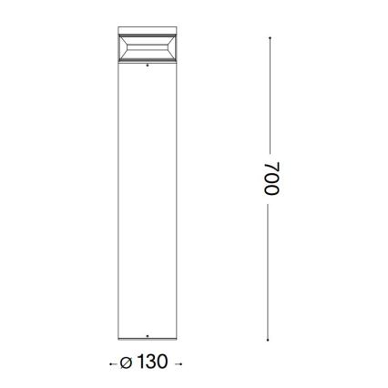 Ideal Lux - LED Venkovní lampa BOEING LED/14W/230V pr. 70 cm CRI 90 IP65 hnědá