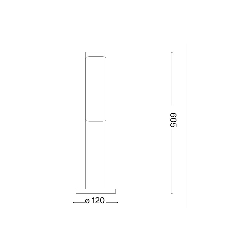 Ideal Lux - LED Venkovní lampa ETERE LED/9,5W/230V 4000K 60 cm CRI 90 IP44 černá