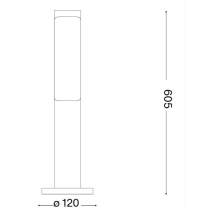 Ideal Lux - LED Venkovní lampa ETERE LED/9,5W/230V 4000K 60 cm CRI 90 IP44 hnědá