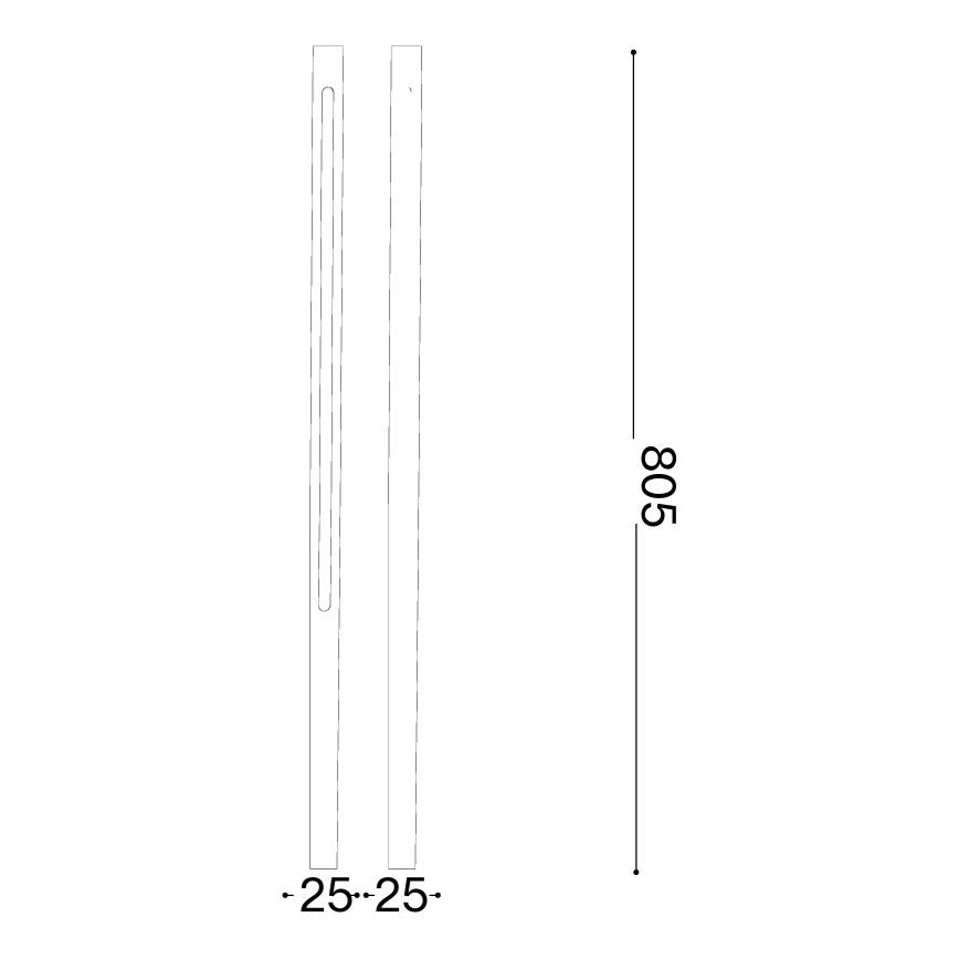 Ideal Lux - LED Venkovní lampa JEDI LED/12W/230V 80 cm CRI 90 IP65 antracit
