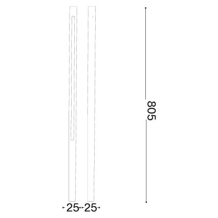 Ideal Lux - LED Venkovní lampa JEDI LED/12W/230V 80 cm CRI 90 IP65 hnědá