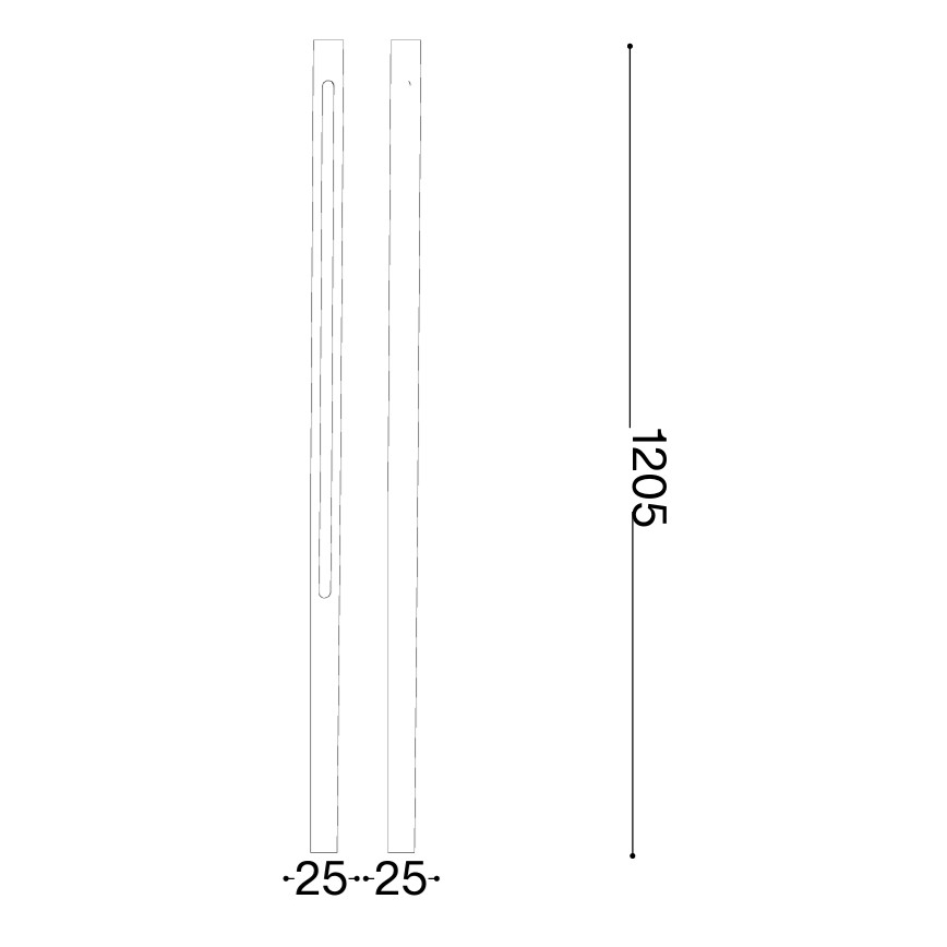 Ideal Lux - LED Venkovní lampa JEDI LED/19W/230V 120 cm CRI 90 IP65 hnědá