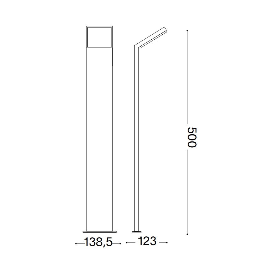 Ideal Lux - LED Venkovní lampa STYLE LED/8,5W/230V 4000K 50 cm CRI 90 IP54 hnědá