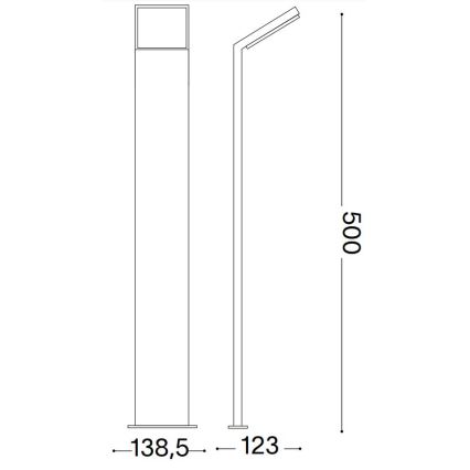 Ideal Lux - LED Venkovní lampa STYLE LED/8,5W/230V 3000K 50 cm CRI 90 IP54 antracit