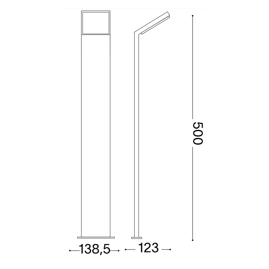 Ideal Lux - LED Venkovní lampa STYLE LED/8,5W/230V 3000K 50 cm CRI 90 IP54 antracit