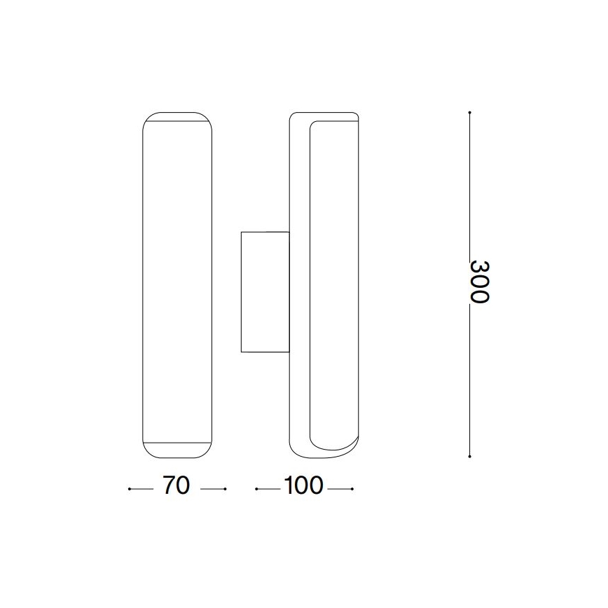 Ideal Lux - LED Venkovní nástěnné svítidlo ETERE LED/9,5W/230V 3000K CRI 90 IP44 černá