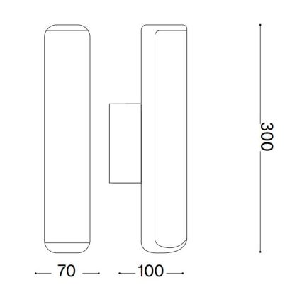 Ideal Lux - LED Venkovní nástěnné svítidlo ETERE LED/9,5W/230V 4000K CRI 90 IP44 antracit