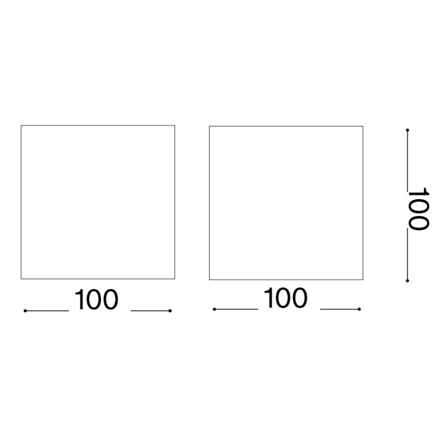 Ideal Lux - LED Venkovní nástěnné svítidlo ATOM LED/12W/230V CRI 90 IP54 antracit