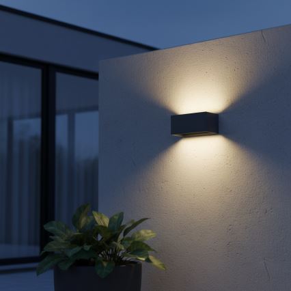 Ideal Lux - LED Venkovní nástěnné svítidlo ATOM LED/25W/230V CRI 90 IP54 antracit