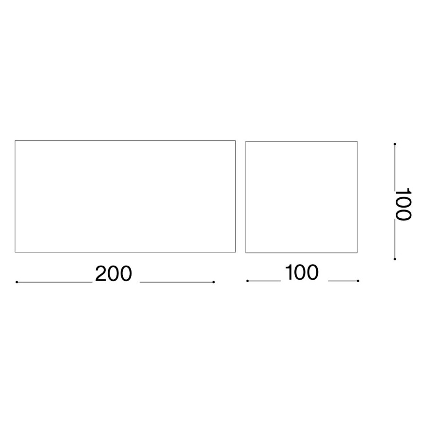 Ideal Lux - LED Venkovní nástěnné svítidlo ATOM LED/25W/230V CRI 90 IP54 antracit
