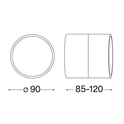 Ideal Lux - LED Venkovní nástěnné svítidlo OMEGA LED/7W/230V CRI 90 IP54 bílá