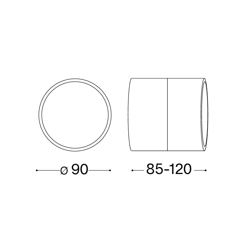 Ideal Lux - LED Venkovní nástěnné svítidlo OMEGA LED/7W/230V CRI 90 IP54 černá