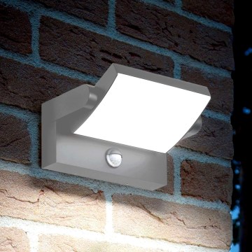 Ideal Lux - LED Venkovní nástěnné svítidlo se senzorem SWIPE LED/21W/230V CRI 90 IP54 šedá
