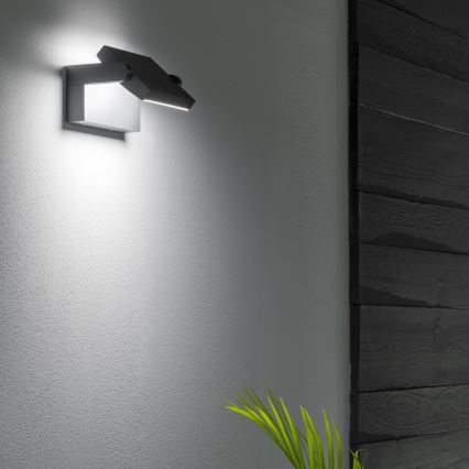 Ideal Lux - LED Venkovní nástěnné svítidlo SWIPE LED/21W/230V CRI 90 IP54 antracit