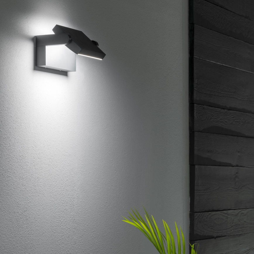 Ideal Lux - LED Venkovní nástěnné svítidlo SWIPE LED/21W/230V CRI 90 IP54 antracit