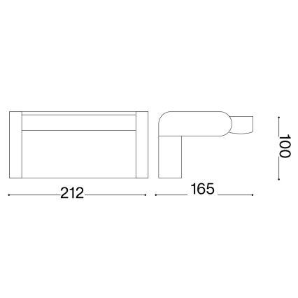 Ideal Lux - LED Venkovní nástěnné svítidlo SWIPE LED/21W/230V CRI 90 IP54 antracit