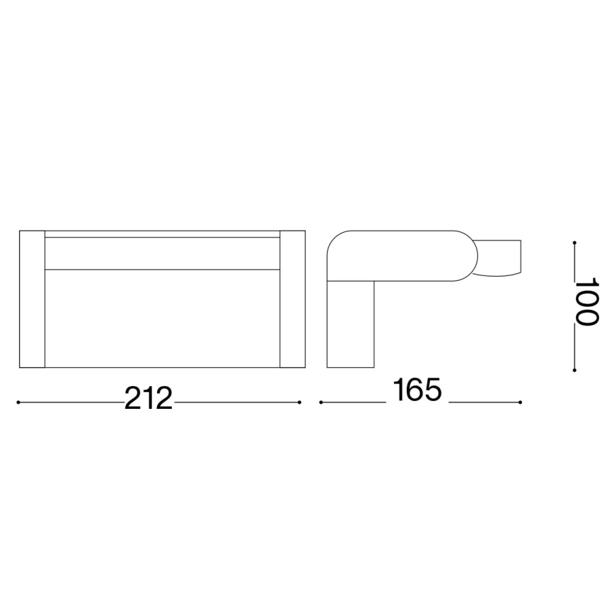 Ideal Lux - LED Venkovní nástěnné svítidlo SWIPE LED/21W/230V CRI 90 IP54 antracit