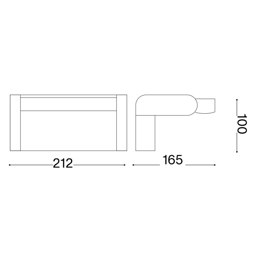 Ideal Lux - LED Venkovní nástěnné svítidlo SWIPE LED/21W/230V CRI 90  IP54 bílá