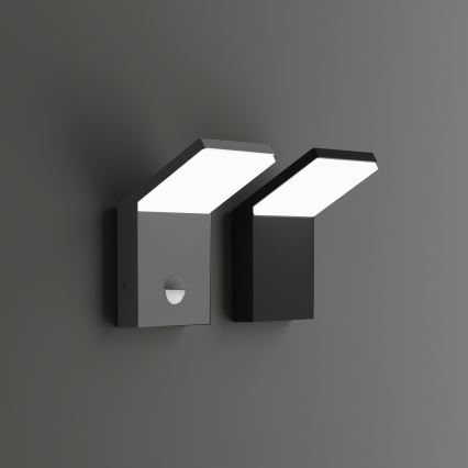 Ideal Lux - LED Venkovní svítidlo se senzorem STYLE LED/9W/230V 4000K CRI 90 IP54 antracit