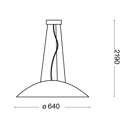 Ideal Lux - Lustr na lanku 3xE27/60W/230V pr. 64 cm bílá