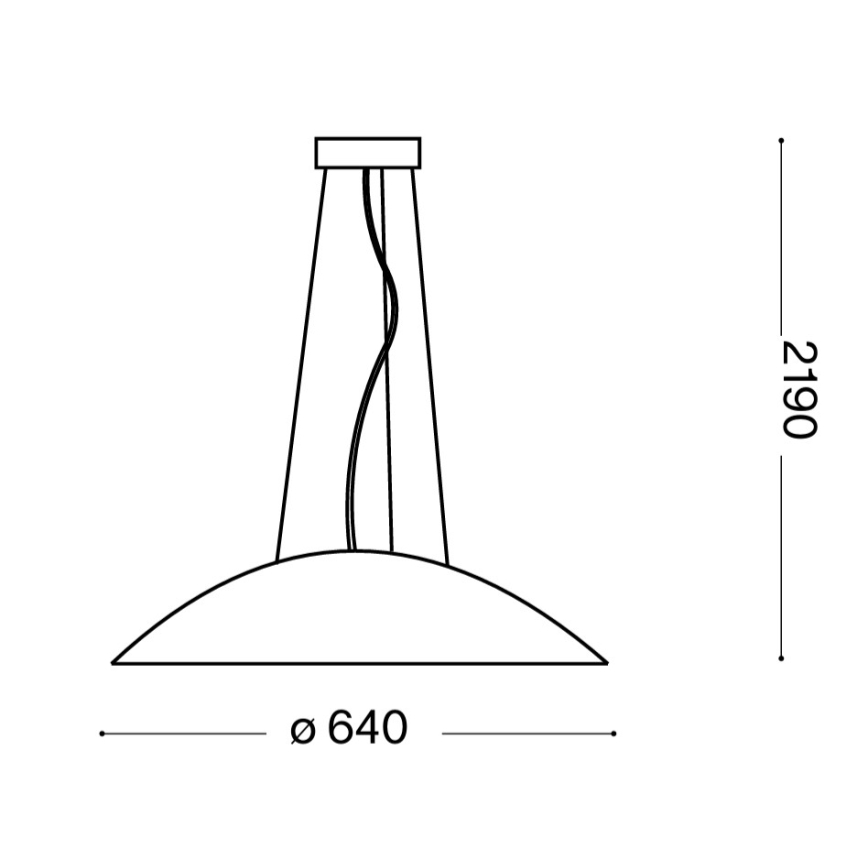 Ideal Lux - Lustr na lanku 3xE27/60W/230V pr. 64 cm bílá
