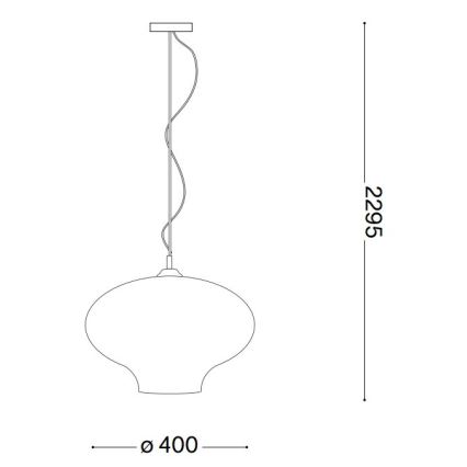 Ideal Lux - Lustr na lanku BISTRO 1xE27/60W/230V pr. 40 cm čirá