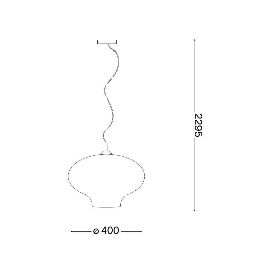 Ideal Lux - Lustr na lanku BISTRO 1xE27/60W/230V pr. 40 cm čirá