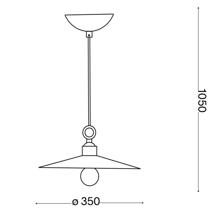 Ideal Lux - Lustr na lanku CANTINA 1xE27/42W/230V pr. 35 cm měď