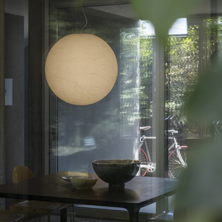 Ideal Lux - Lustr na lanku CARTA 1xE27/25W/230V pr. 30 cm bílá