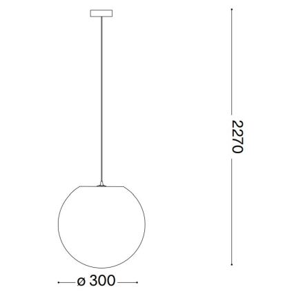 Ideal Lux - Lustr na lanku CARTA 1xE27/25W/230V pr. 30 cm bílá
