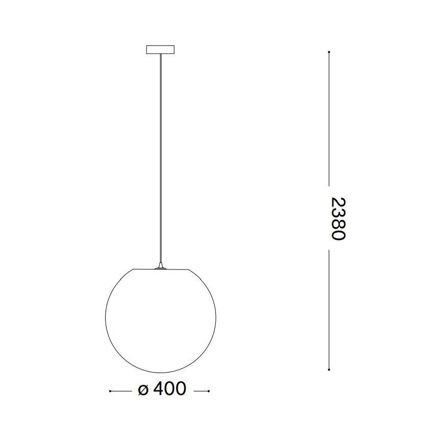 Ideal Lux - Lustr na lanku CARTA 1xE27/25W/230V pr. 40 cm bílá