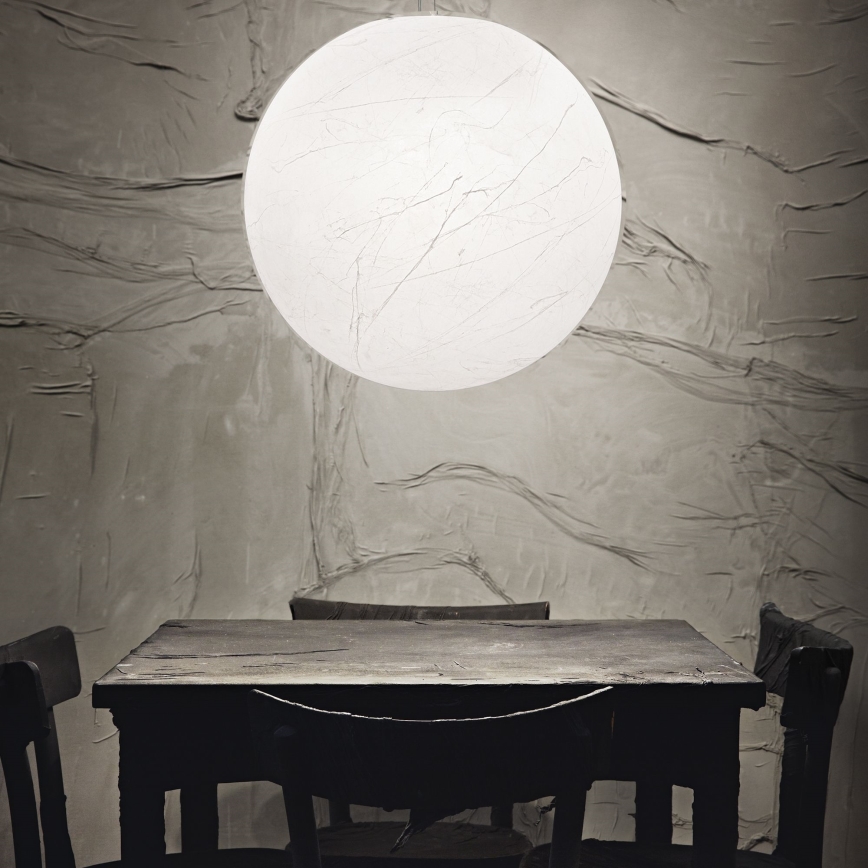 Ideal Lux - Lustr na lanku CARTA 1xE27/25W/230V pr. 50 cm bílá