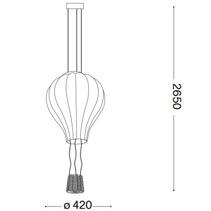 Ideal Lux - Lustr na lanku DREAM BIG 1xE27/42W/230V pr. 42 cm